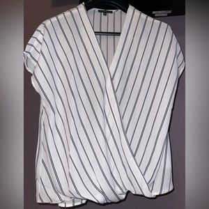 Adrianna Papell, Large, White and Black Strips